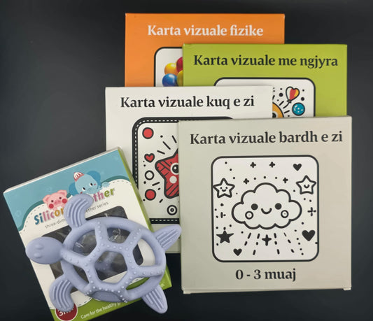 Karta vizuale (4 sete) +  3D Silicone Teether