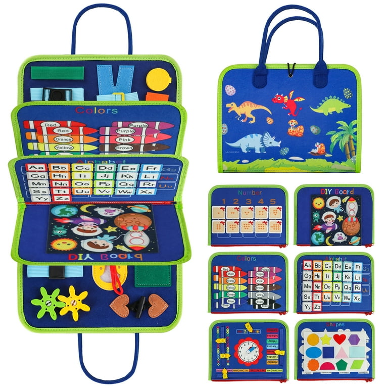 7 ne 1 Canta e Aktiviteteve Busy Board Montessori